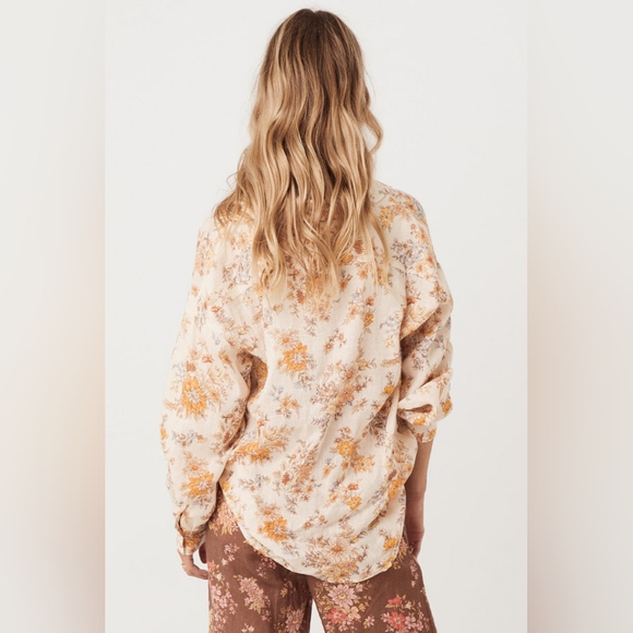 SIZE SWAP S to M NWT Meadowland Linen Blouse in Cream - Picture 4 of 12